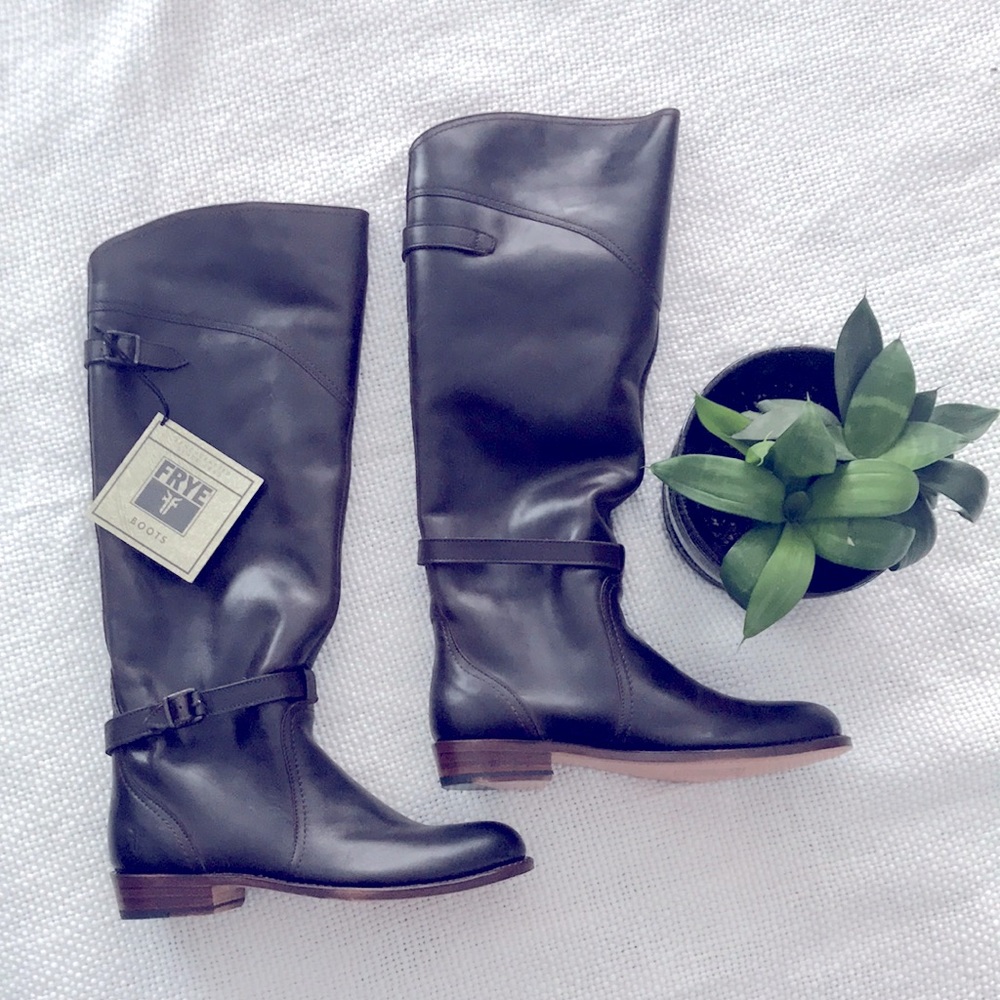 FRYE Dorado Dark Brown Riding Boots Size 7